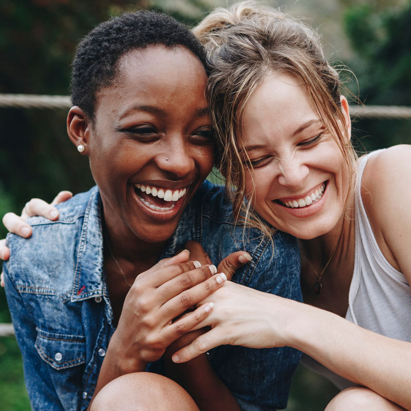 laughter friends young